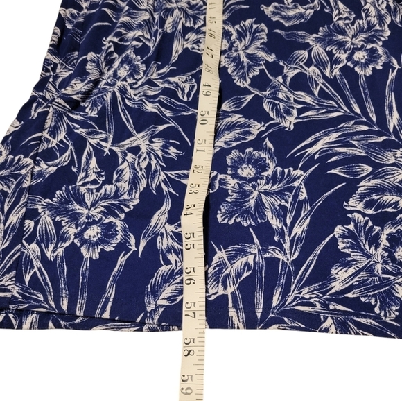 Tommy Bahama Mar-A-Sketch Maxi Dress Tropical Floral Viscose Blue White Sz Small - Picture 8 of 13